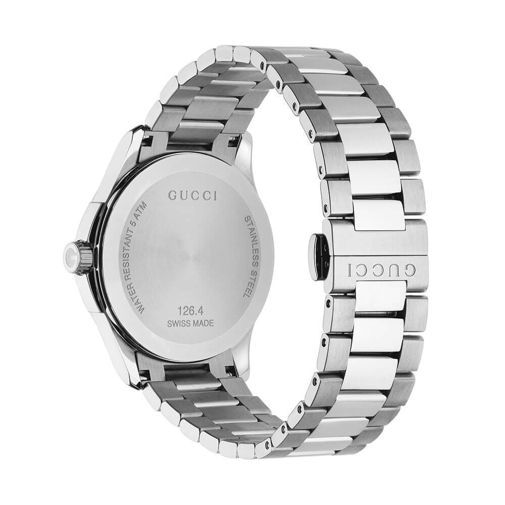  Shop Authentic Gucci G Timeless Silver Dial Silver Steel Strap Unisex Watch - YA126442 - Luxxuri