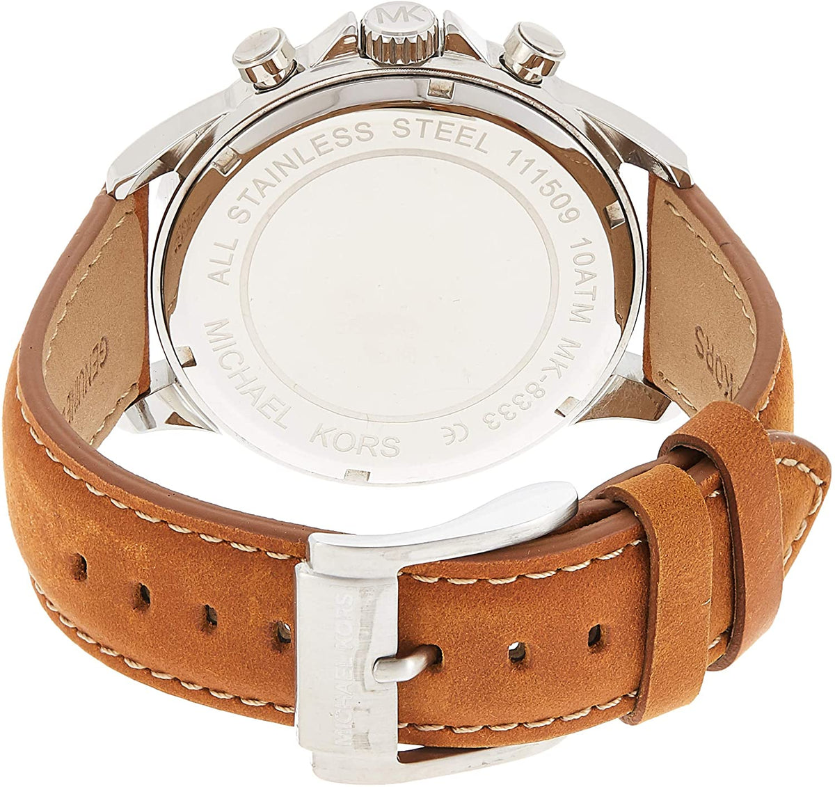  Shop Authentic Michael Kors Gage Chronograph Quartz Black Dial Brown Leather Strap Watch For Men - MK8333 - Luxxuri