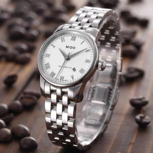  Shop Authentic Mido Baroncelli III Automatic White Dial Silver Steel Strap Watch For Women - M7600.4.26.1 - Luxxuri