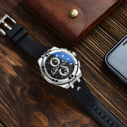  Shop Authentic Maurice Lacroix Aikon Chronograph Black Dial Black Leather Strap Watch for Men - AI1018-SS001-330-2 - Luxxuri