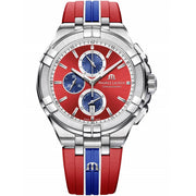  Shop Authentic Maurice Lacroix Aikon Beach Volley Vikings Limited Edition Red Dial Red Rubber Strap Watch for Men - AI1018-SS001-530-6 - Luxxuri