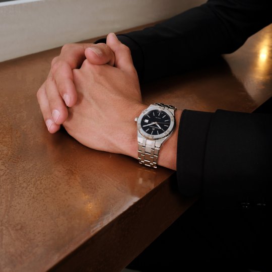  Shop Authentic Maurice Lacroix Aikon Automatic Black Dial Silver Steel Strap Watch for Men - AI1807-SS002-330-1 - Luxxuri