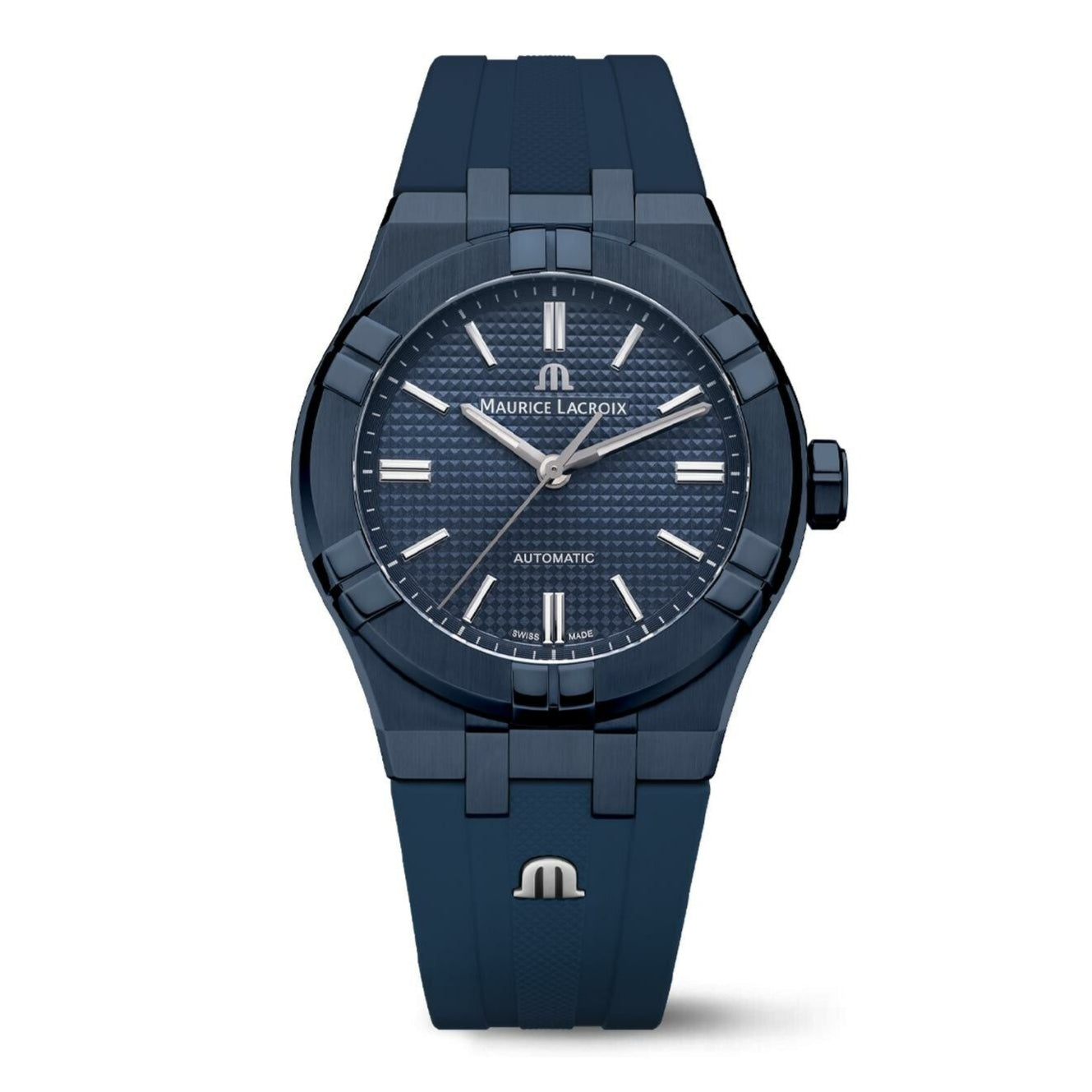  Shop Authentic Maurice Lacroix Automatic PVD Limited Edition Blue Dial Blue Silicon Strap Watch For Men - AI6007-PVC00-430-4 - Luxxuri