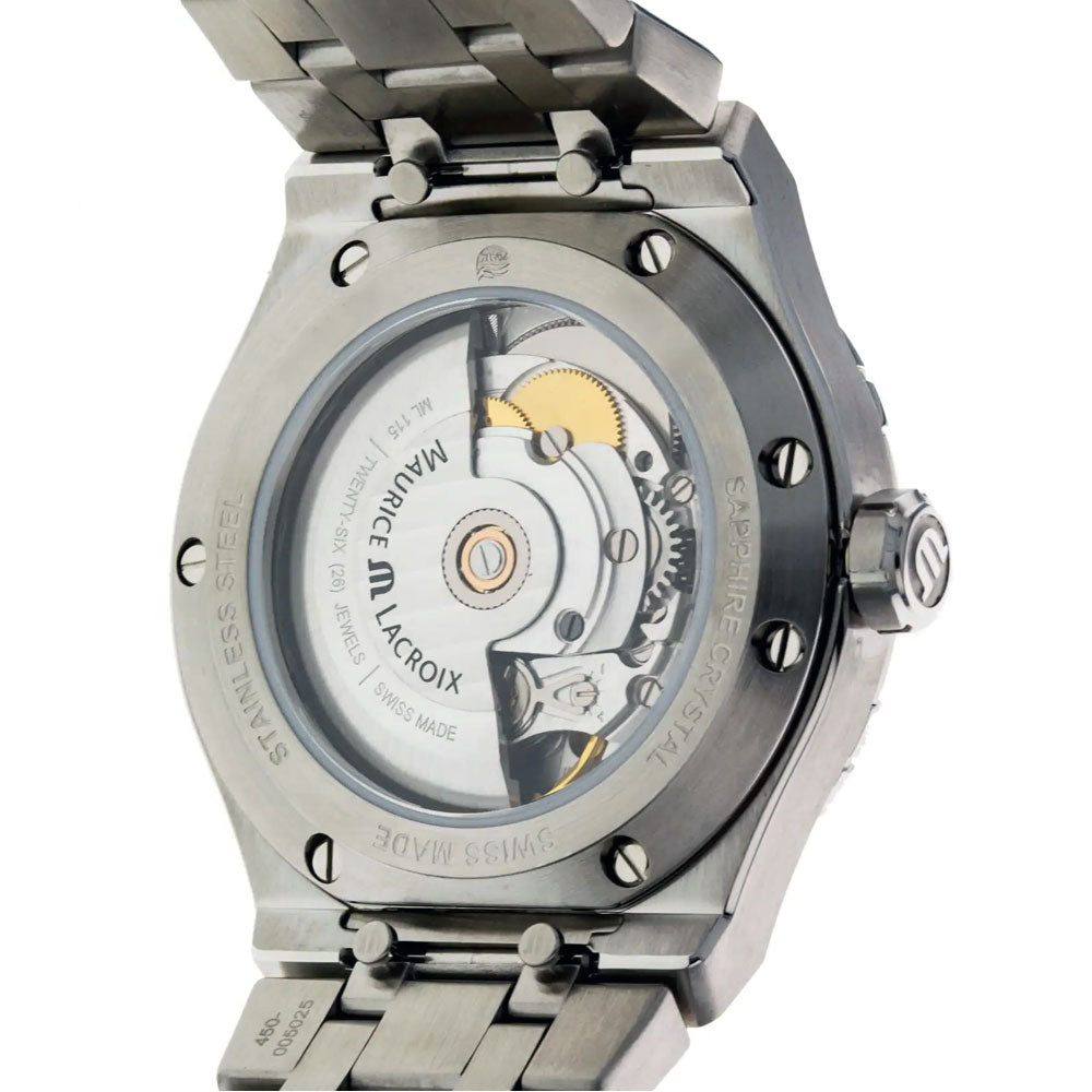  Shop Authentic Maurice Lacroix Aikon Automatic Black Dial Silver Steel Strap Watch for Men - AI1807-SS002-330-1 - Luxxuri