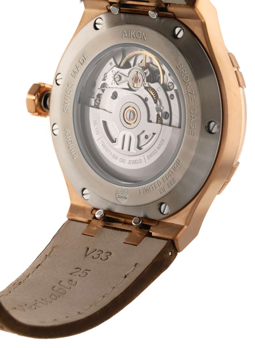  Shop Authentic Maurice Lacroix Aikon Automatic Brown Dial Brown Leather Strap Watch For Men - AI6008-BRZ01-730-3 - Luxxuri