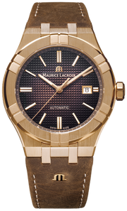  Shop Authentic Maurice Lacroix Aikon Automatic Brown Dial Brown Leather Strap Watch For Men - AI6008-BRZ01-730-3 - Luxxuri