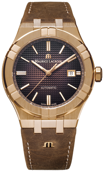  Shop Authentic Maurice Lacroix Aikon Automatic Brown Dial Brown Leather Strap Watch For Men - AI6008-BRZ01-730-3 - Luxxuri