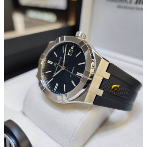  Shop Authentic Maurice Lacroix Aikon Automatic Black Dial Black Rubber Strap Watch For Men - AI6008-SS000-330-2 - Luxxuri