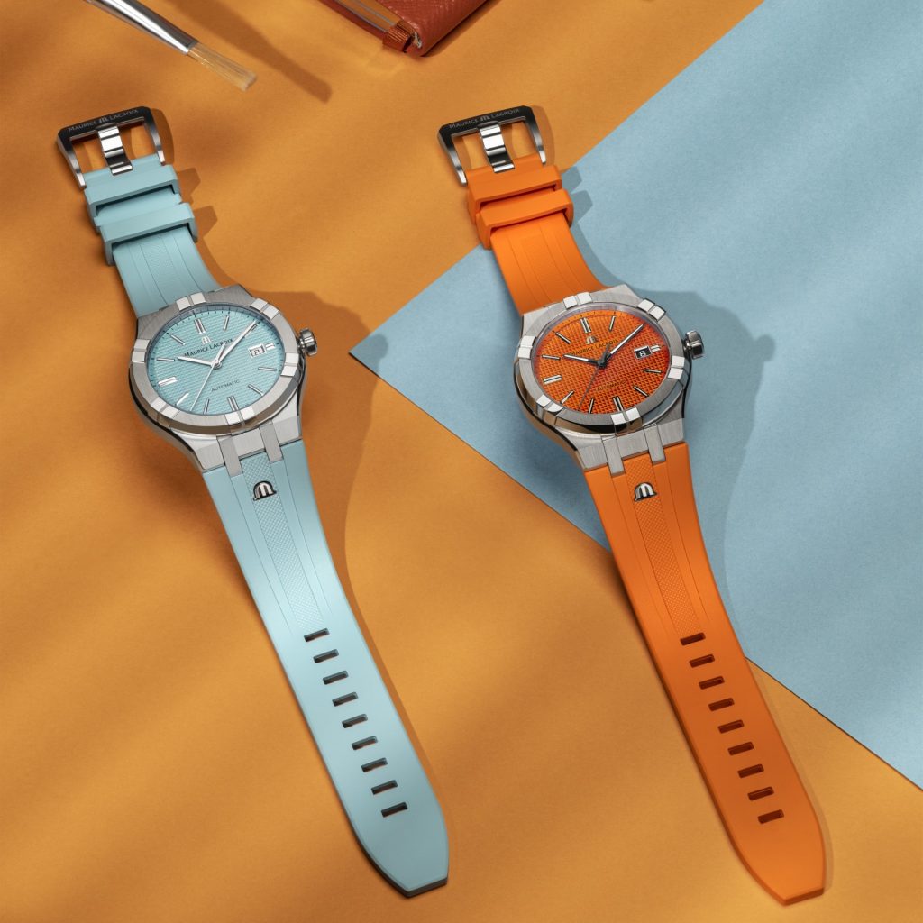  Shop Authentic Maurice Lacroix Aikon Automatic Date Orange Dial Silver Steel Strap Watch For Men - AI6008-SS00F-530-E - Luxxuri