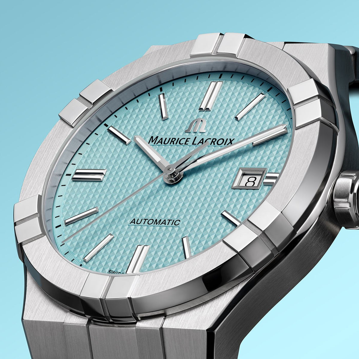  Shop Authentic Maurice Lacroix Aikon Automatic Limited Summer Edition Blue Dial Silver Steel Strap Watch For Men - AI6008-SS00F-431-1 - Luxxuri