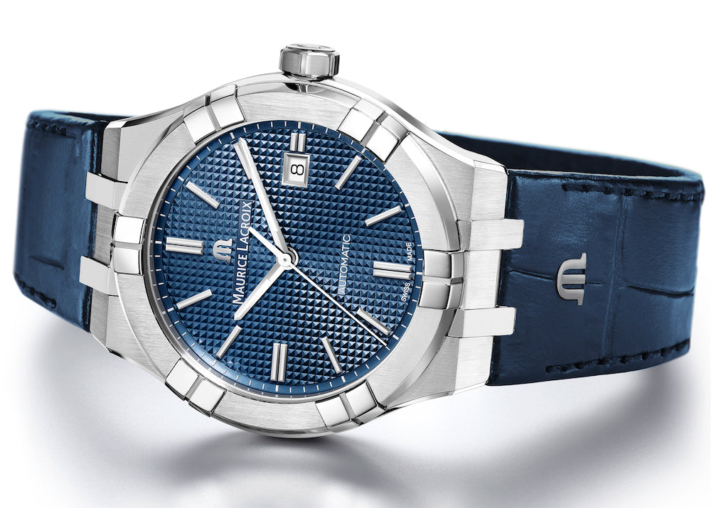  Shop Authentic Maurice Lacroix Aikon Automatic Blue Dial Blue Leather Strap Watch For Men - AI6008-ss001-430-1 - Luxxuri