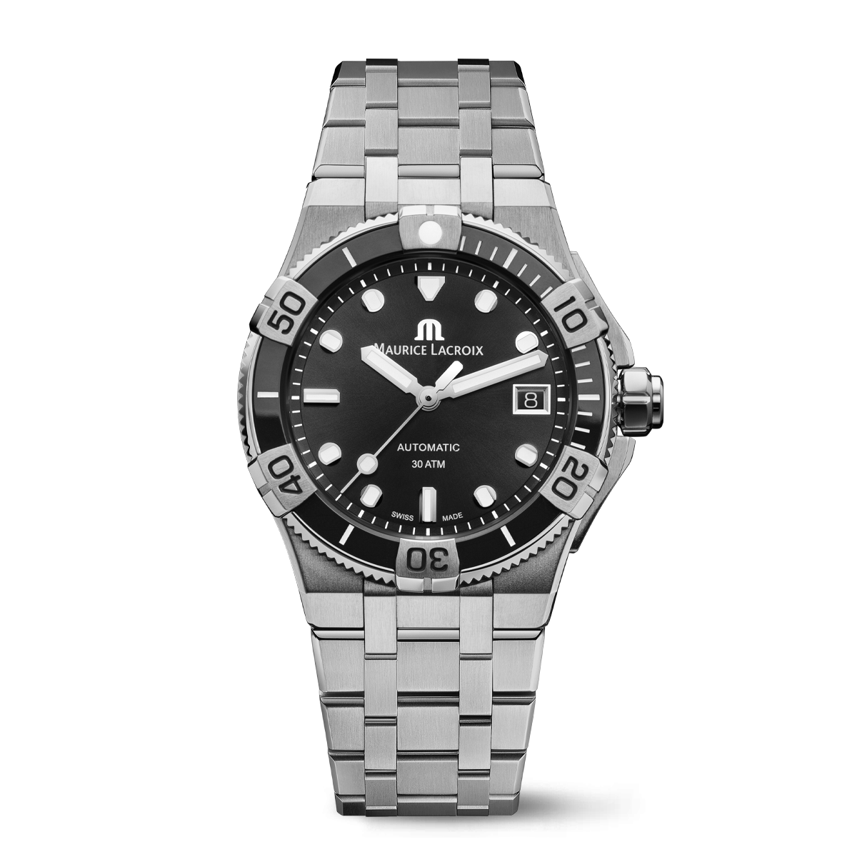  Shop Authentic Maurice Lacroix Aikon Venturer Automatic Black Dial Silver Steel Strap Watch For Men - AI6057-SSL22-330-1 - Luxxuri
