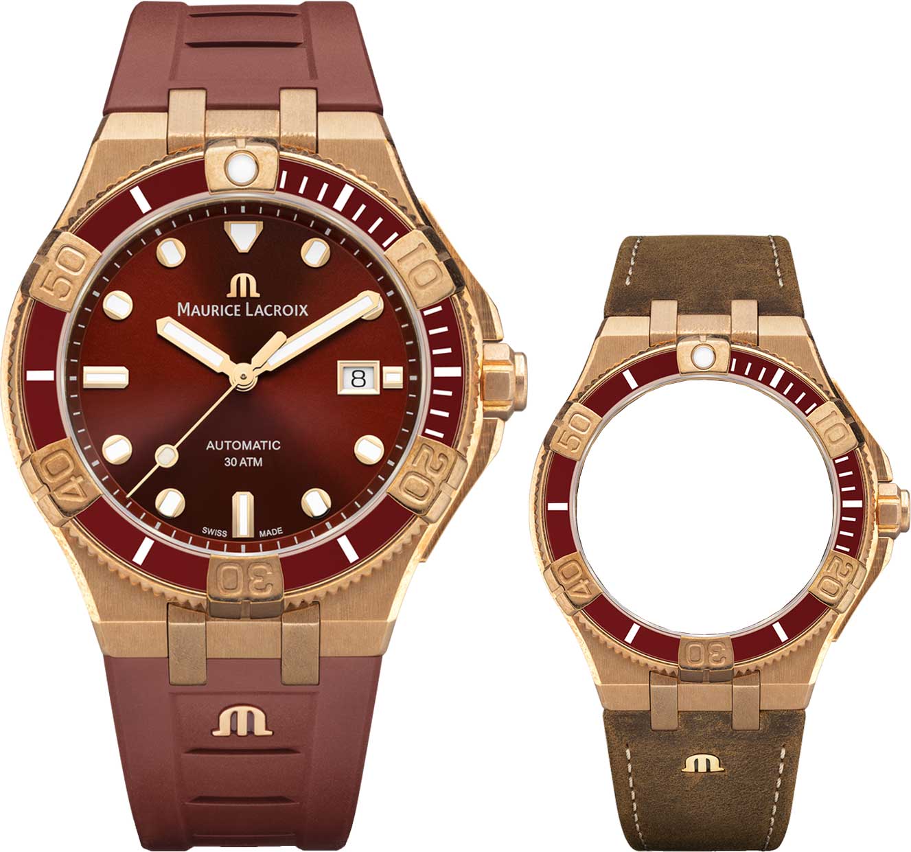 Shop Authentic Maurice Lacroix Aikon Venturer Asia Special Edition Red Dial Red Rubber Strap Watch For Men - AI6058-BRZ6B-530-6 - Luxxuri