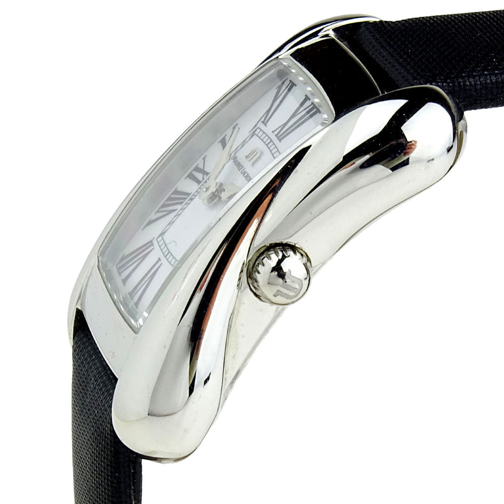  Shop Authentic Maurice Lacroix Divina White Mother of Pearl Dial Black Leather Strap Watch for for Women - DV5011-SD531-120 - Luxxuri