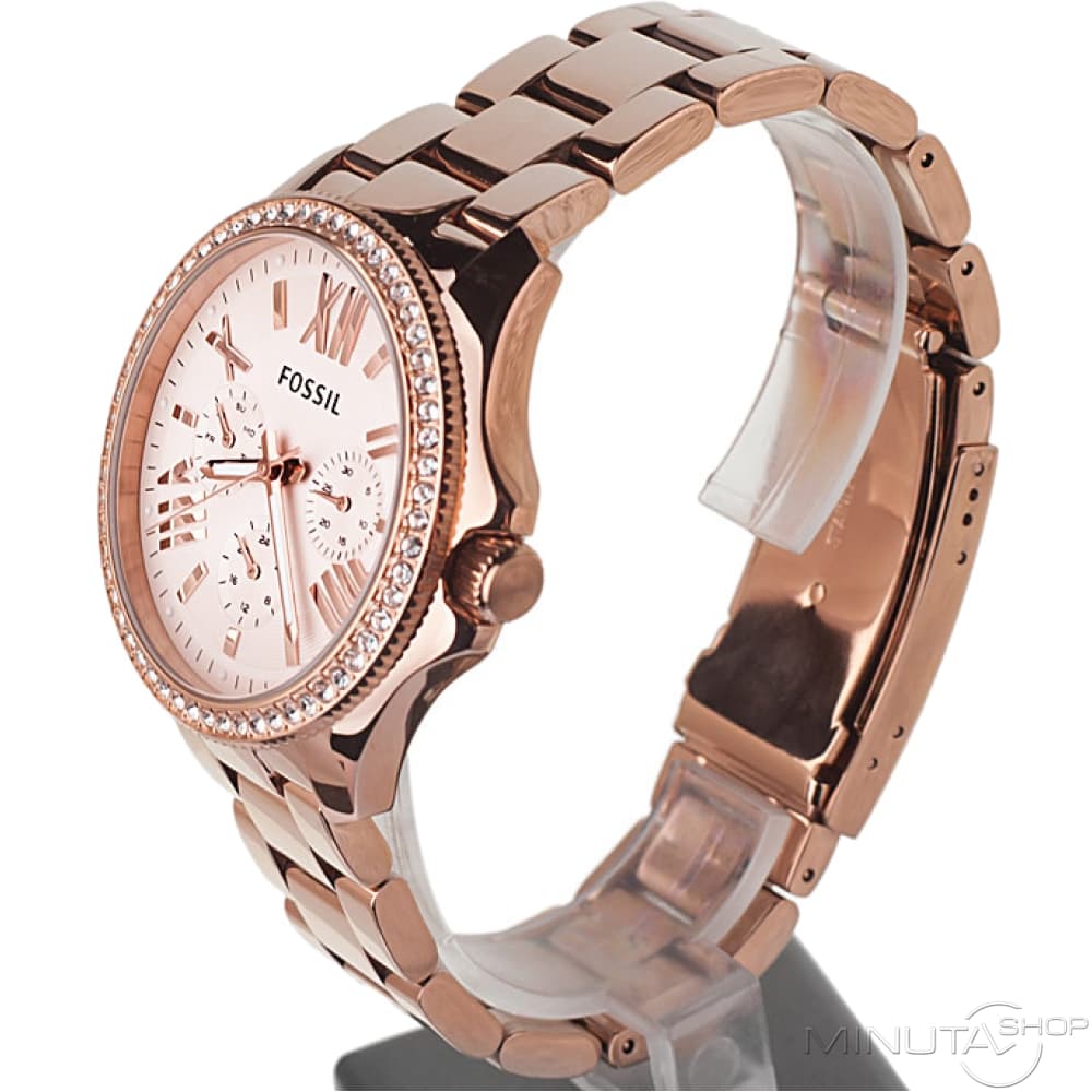 Shop Authentic Fossil Cecile Rose Gold Dial Rose Gold Steel Strap Watch for Women - AM4483 - Luxxuri