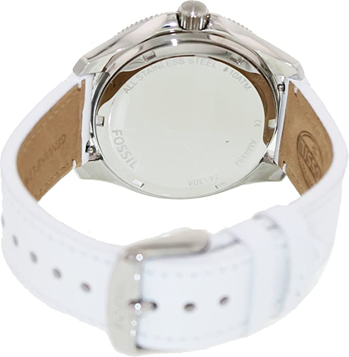  Shop Authentic Fossil Cecile White Dial White Leather Strap Watch for Women - AM4484 - Luxxuri