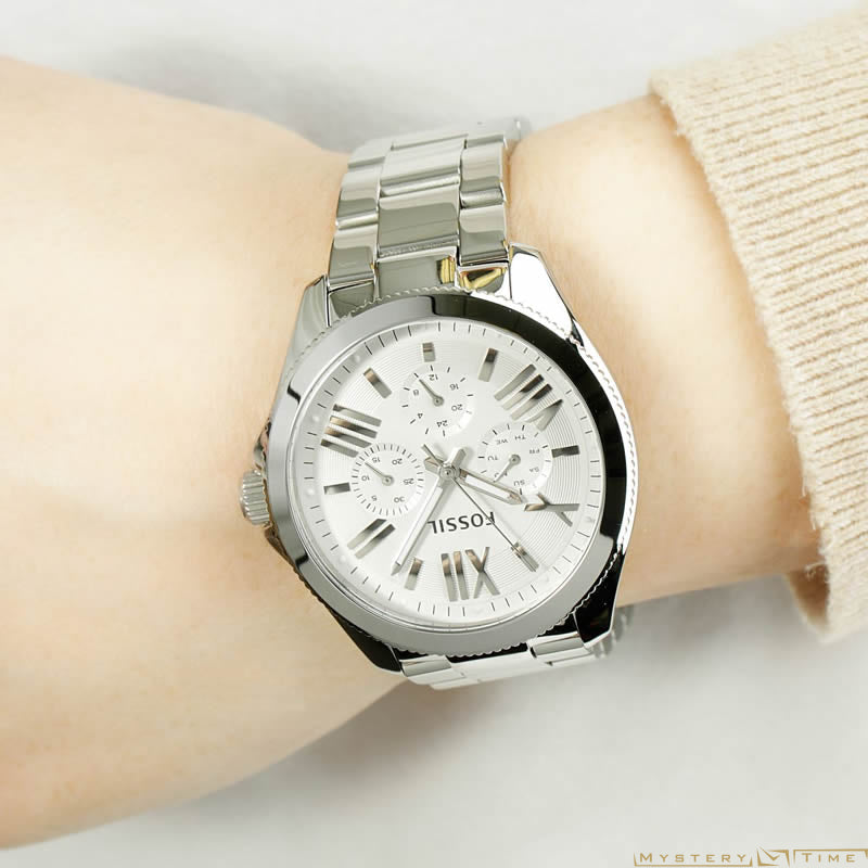  Shop Authentic Fossil Cecile Multifunction Silver Dial Silver Steel Strap Watch for Women - AM4509 - Luxxuri