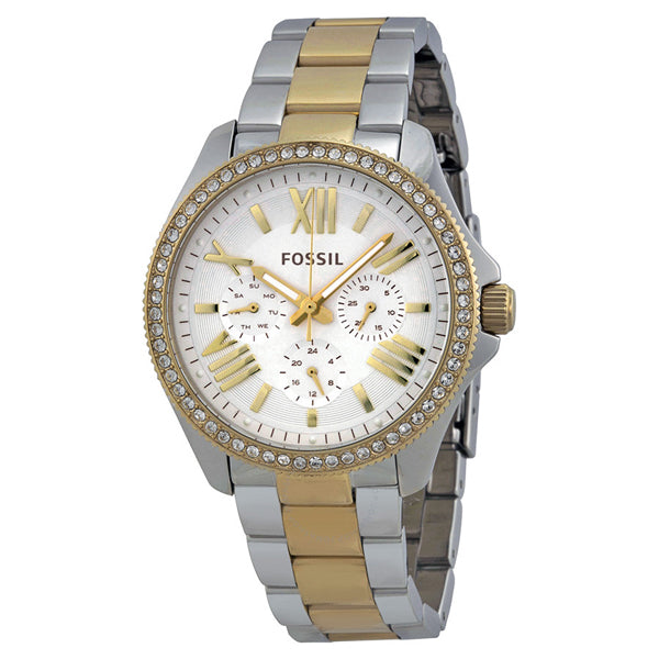  Shop Authentic Fossil Cecile White Dial Two Tone Steel Strap Watch for Women - AM4543 - Luxxuri