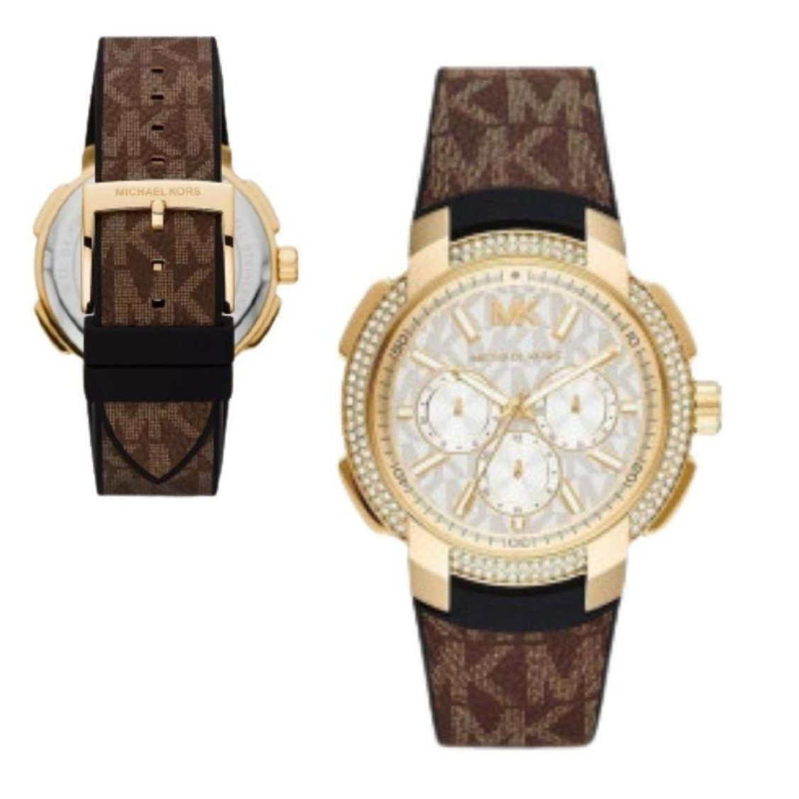  Shop Authentic Michael Kors Sidney Multifunction White Dial Brown Leather Strap Watch For Women - MK6948 - Luxxuri