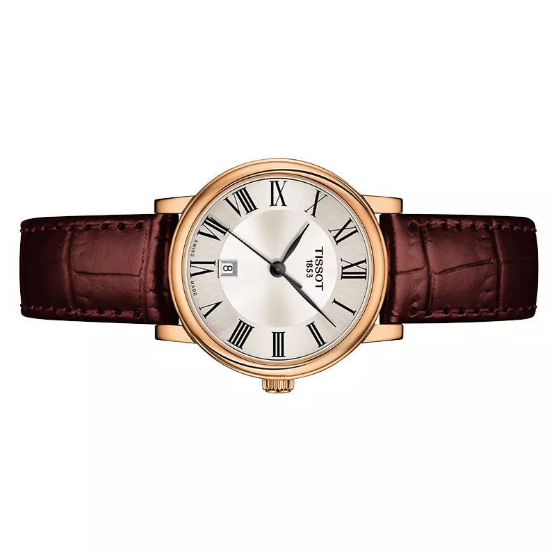  Shop Authentic Tissot Carson Premium Lady Silver Dial Brown Leather Strap Watch For Women - T122.210.36.033.00 - Luxxuri