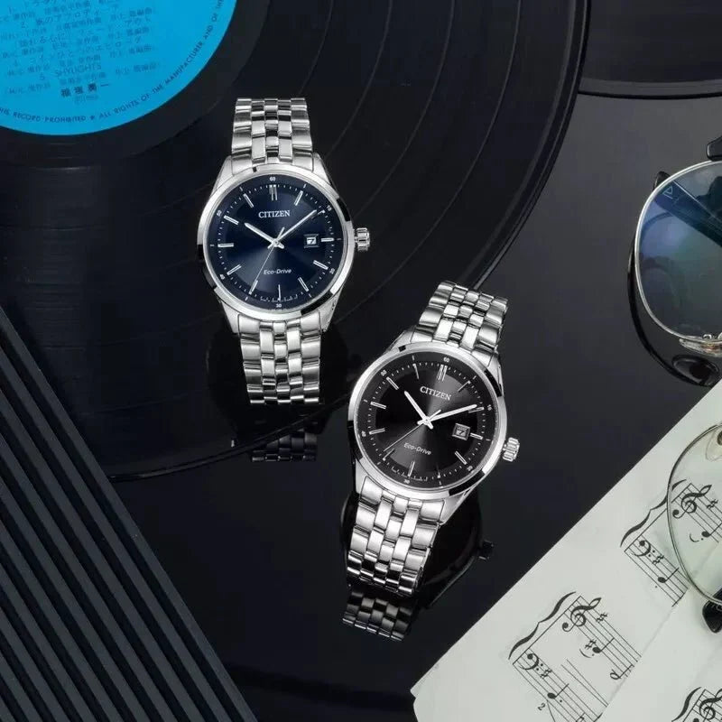  Shop Authentic Citizen Eco Drive Blue Dial Silver Steel Strap Watch For Men - BM7250-56L - Luxxuri