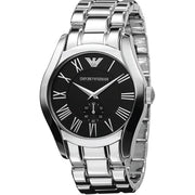  Shop Authentic Emporio Armani Valente Black Dial Silver Steel Strap Watch For Men - AR0680 - Luxxuri
