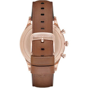  Shop Authentic Emporio Armani Quartz Silver Dial Brown Leather Strap Watch For Men - AR11043 - Luxxuri