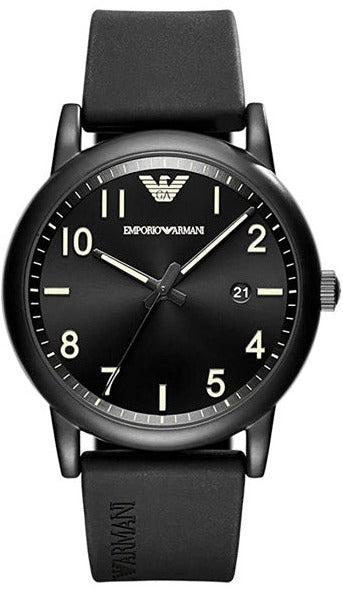  Shop Authentic Emporio Armani Luigi Quartz Black Dial Black Silicon Strap Watch For Men - AR11071 - Luxxuri