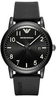 Shop Authentic Emporio Armani Luigi Quartz Black Dial Black Silicon Strap Watch For Men - AR11071 - Luxxuri