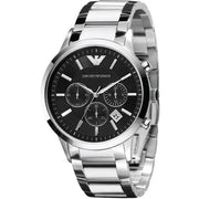  Shop Authentic Emporio Armani Classic Chronograph Black Dial Silver Steel Strap Watch For Men - AR2434 - Luxxuri