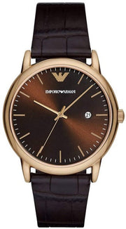  Shop Authentic Emporio Armani Luigi Classic Brown Dial Brown Leather Strap Watch For Men - AR2503 - Luxxuri