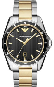  Shop Authentic Emporio Armani Quartz Black Dial Two Tone Steel Strap Watch For Men - AR80017 - Luxxuri