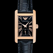  Shop Authentic Emporio Armani Classic Black Dial Black Leather Strap Watch For Women - AR0169 - Luxxuri
