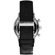  Shop Authentic Emporio Armani Gianni White Dial Black Leather Strap Watch For Men - AR0385 - Luxxuri