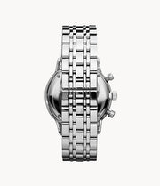  Shop Authentic Emporio Armani Chronograph Black Dial Silver Steel Strap Watch For Men - AR0389 - Luxxuri