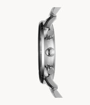  Shop Authentic Emporio Armani Chronograph Black Dial Silver Steel Strap Watch For Men - AR0389 - Luxxuri