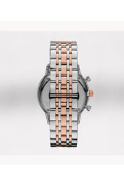  Shop Authentic Emporio Armani Chronograph White Dial Two Tone Steel Strap Watch For Men - AR0399 - Luxxuri