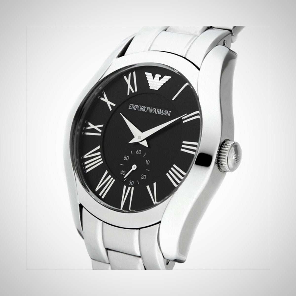  Shop Authentic Emporio Armani Valente Black Dial Silver Steel Strap Watch For Men - AR0680 - Luxxuri