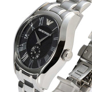  Shop Authentic Emporio Armani Valente Black Dial Silver Steel Strap Watch For Men - AR0680 - Luxxuri