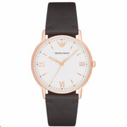  Shop Authentic Emporio Armani Dress Quartz White Dial Brown Leather Strap Watch For Men - AR11011 - Luxxuri
