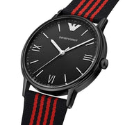  Shop Authentic Emporio Armani Kappa Black Dial Two Tone NATO Strap Watch For Men - AR11015 - Luxxuri