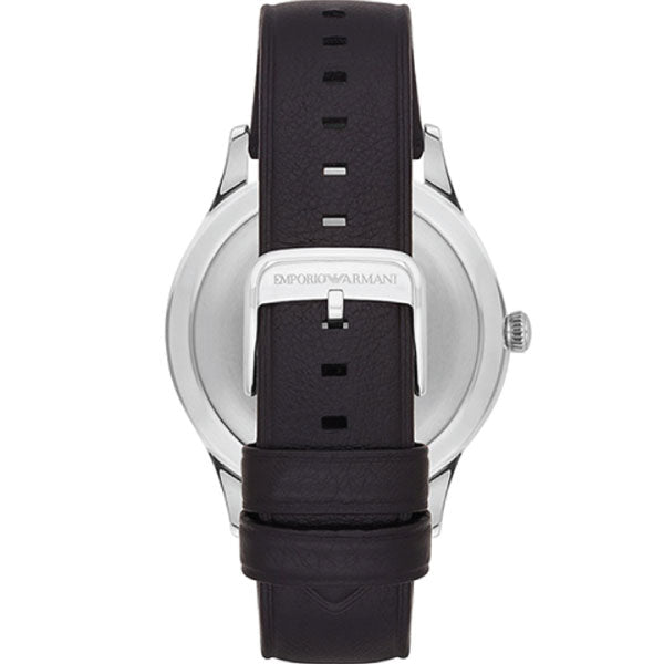  Shop Authentic Emporio Armani Lambda Classic Quartz Black Dial Black Leather Strap Watch For Men - AR11020 - Luxxuri