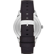  Shop Authentic Emporio Armani Lambda Classic Quartz Black Dial Black Leather Strap Watch For Men - AR11020 - Luxxuri