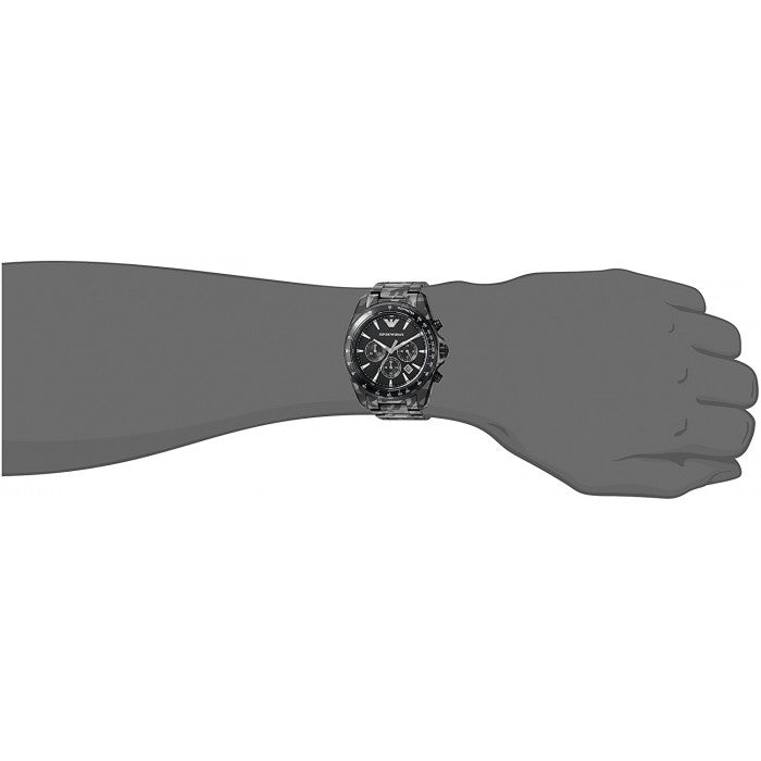  Shop Authentic Emporio Armani Sportivo Quartz Black Dial Black Steel Strap Watch For Men - AR11027 - Luxxuri