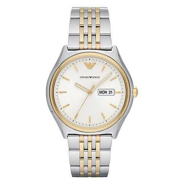  Shop Authentic Emporio Armani Cream Dial Two Tone Steel Strap Watch For Men - AR11034 - Luxxuri