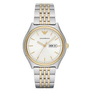  Shop Authentic Emporio Armani Cream Dial Two Tone Steel Strap Watch For Men - AR11034 - Luxxuri