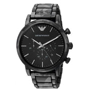  Shop Authentic Emporio Armani Luigi Chronograph Black Dial Black Steep Strap Watch For Men - AR11045 - Luxxuri