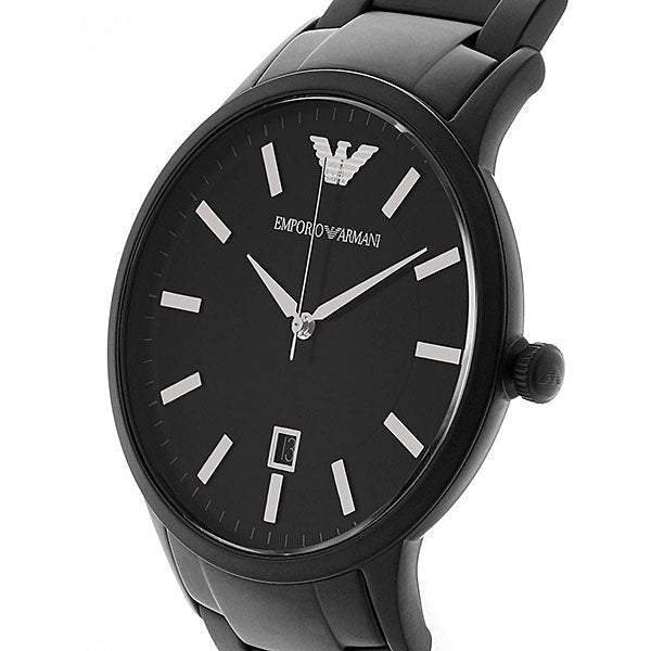  Shop Authentic Emporio Armani Renato Quartz Black Dial Black Steel Strap Watch For Men - AR11079 - Luxxuri