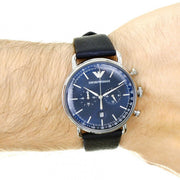  Shop Authentic Emporio Armani Aviator Blue Dial Blue Leather Strap Watch For Men - AR11105 - Luxxuri