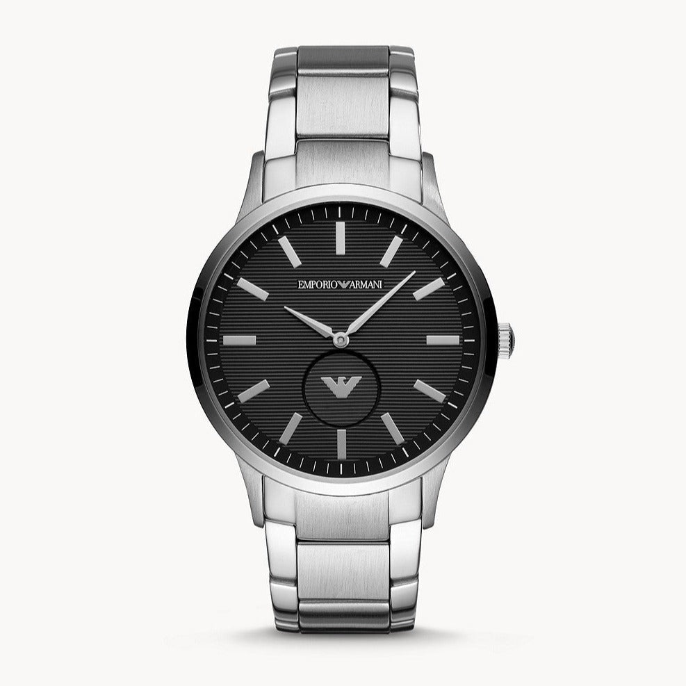  Shop Authentic Emporio Armani Renato Quartz Black Dial Silver Steel Strap  Watch For Men - AR11118 - Luxxuri